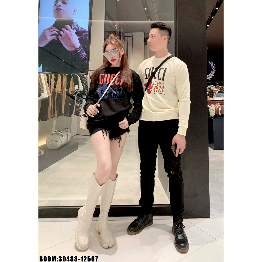 🔥Hot🔥Áo nỉ Gucci 1921 in hình thiết kế hot trend Nam nữ New 2023