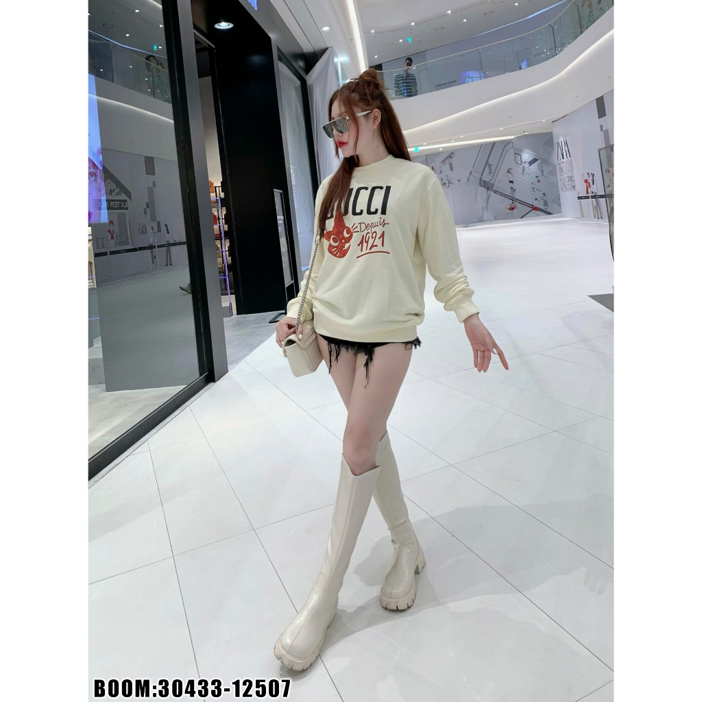 🔥Hot🔥Áo nỉ Gucci 1921 in hình thiết kế hot trend Nam nữ New 2023