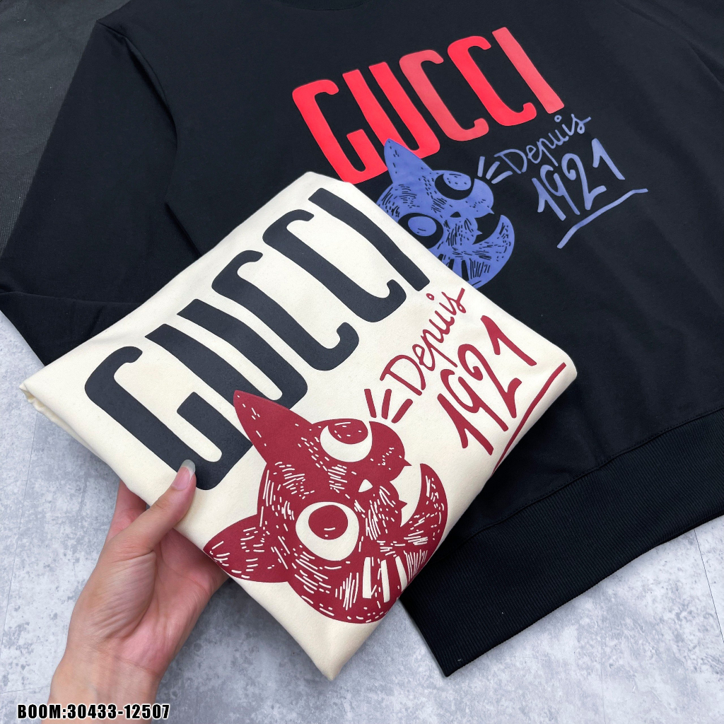🔥Hot🔥Áo nỉ Gucci 1921 in hình thiết kế hot trend Nam nữ New 2023