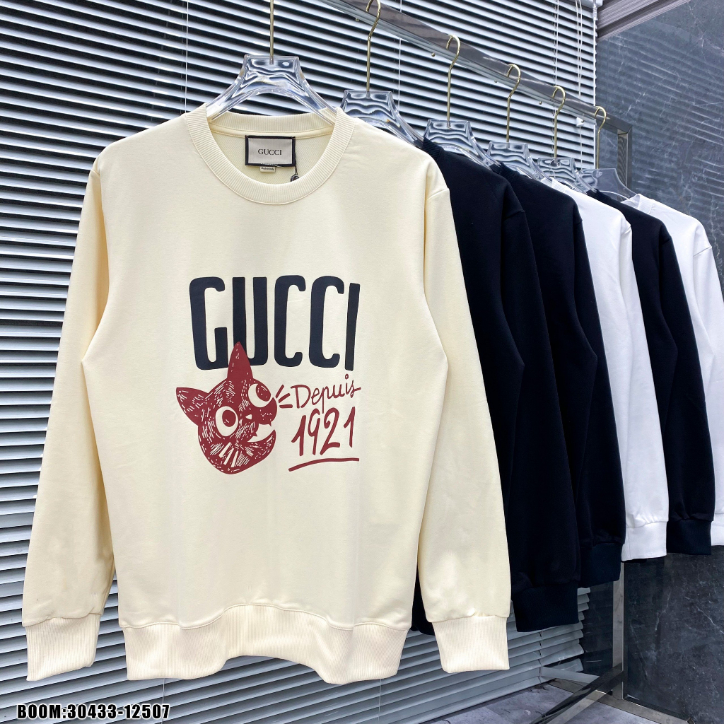 🔥Hot🔥Áo nỉ Gucci 1921 in hình thiết kế hot trend Nam nữ New 2023