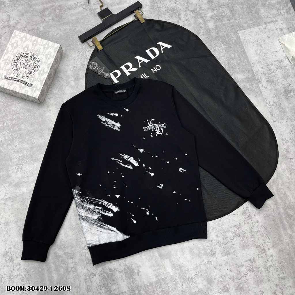 🔥Hot🔥Áo nỉ Chrome Hearts in hình lưng vẩy sơn thiết kế hot trend Nam Nữ Thu Đông 2023