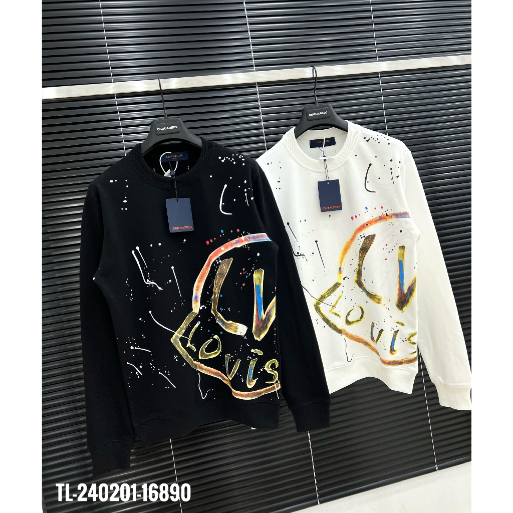 🔥Hot🔥Áo nỉ LV in hình họa tiết thiết kế hot trend Nam Nữ Thu Đông 2023