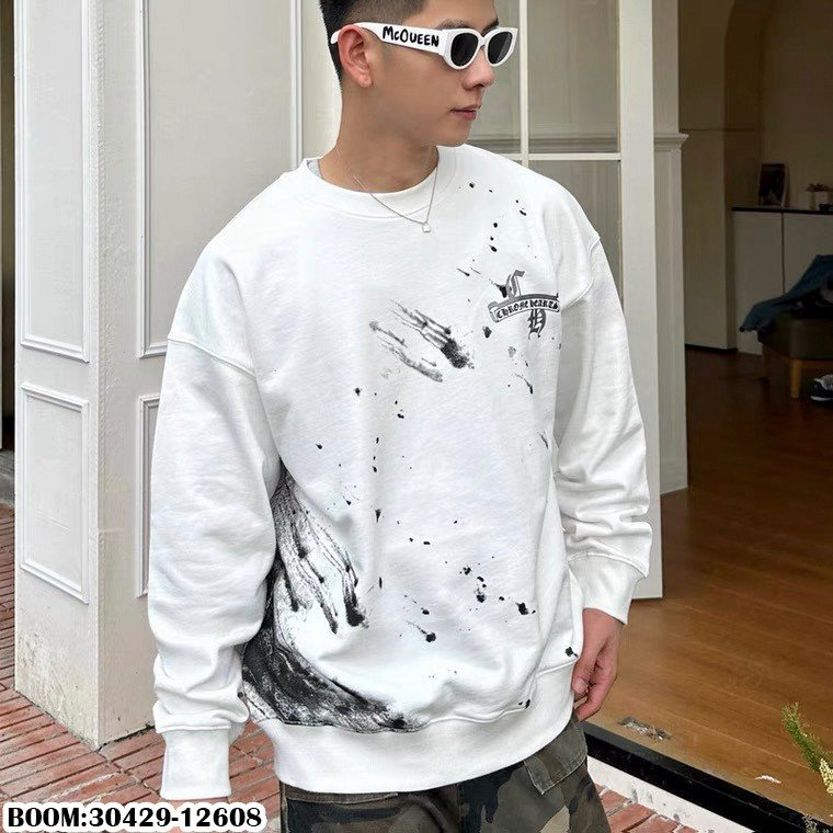 🔥Hot🔥Áo nỉ Chrome Hearts in hình lưng vẩy sơn thiết kế hot trend Nam Nữ Thu Đông 2023