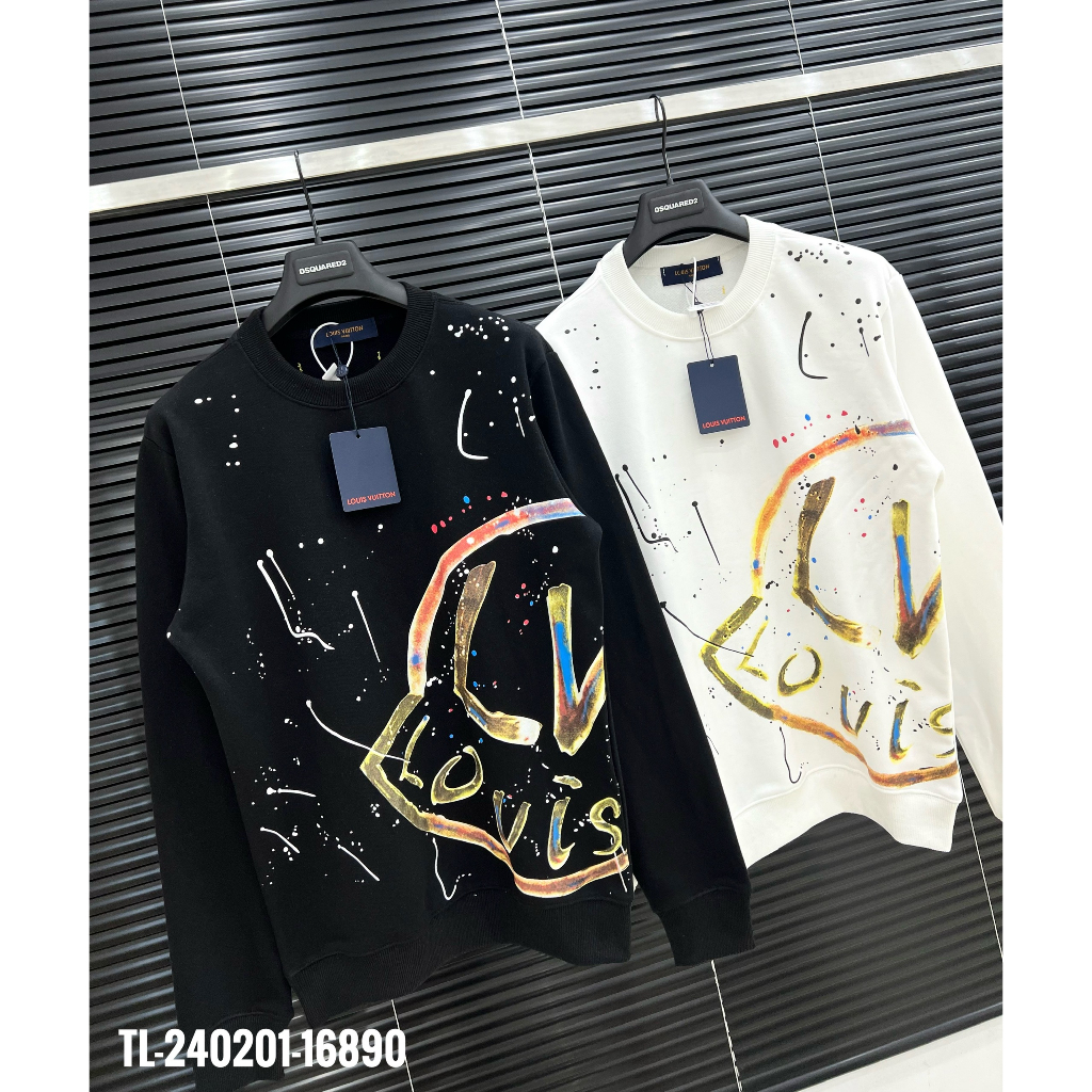 🔥Hot🔥Áo nỉ LV in hình họa tiết thiết kế hot trend Nam Nữ Thu Đông 2023