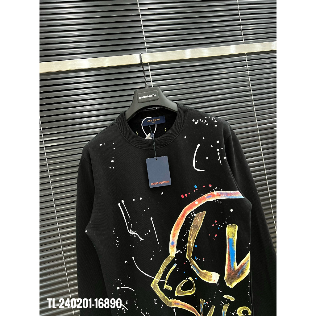 🔥Hot🔥Áo nỉ LV in hình họa tiết thiết kế hot trend Nam Nữ Thu Đông 2023