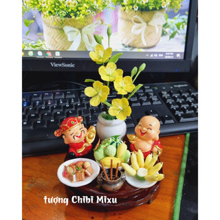   Nhiều mẫu  Mô hình bàn thờ Thần Tài Thổ Địa mini combo 389K mâm cúng Ông Địa Thần Tài bằng đất sét 