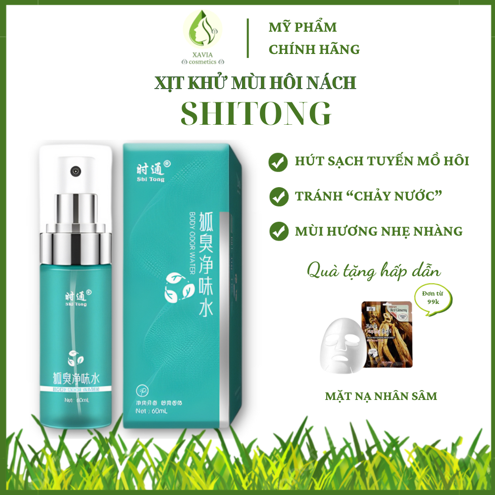 Xịt khử mùi hôi nách SHITONG - Xịt khử mùi ngăn tiết mồ hôi SHITONG cho nách luôn khô thoáng, thơm tho - XAVIA COSMETICS