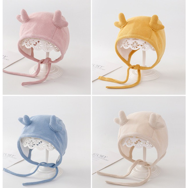 Nón Mũ sừng hươu buộc dây đáng yêu cho bé  - SP0439