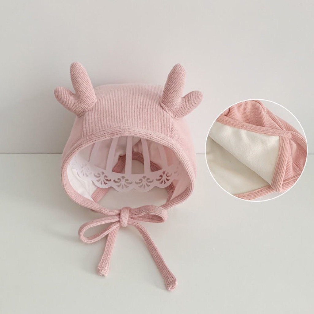 Nón Mũ sừng hươu buộc dây đáng yêu cho bé  - SP0439