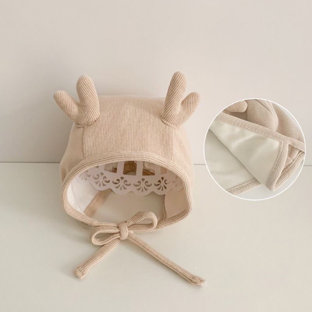Nón Mũ sừng hươu buộc dây đáng yêu cho bé  - SP0439