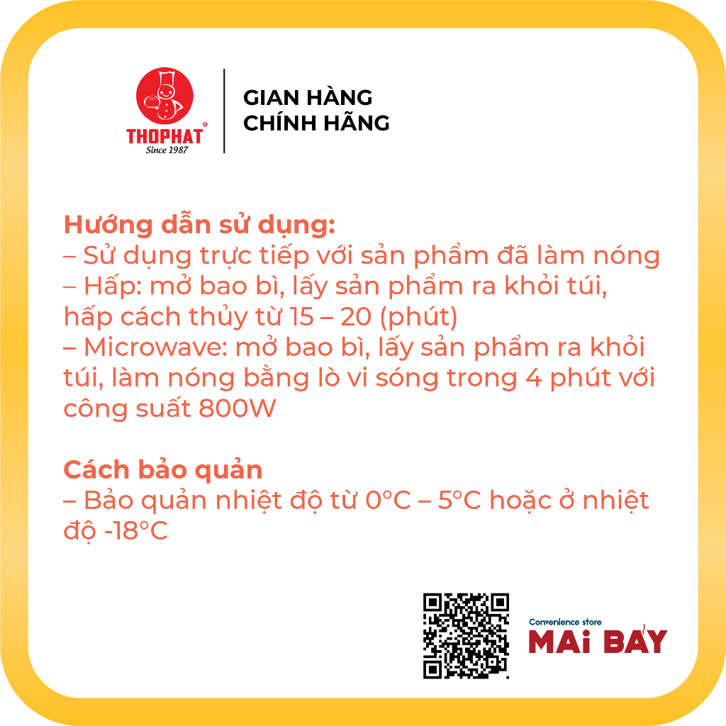 CHÍNH HÃNG Xôi Gà Nấm Đông Cô THỌ PHÁT FOOD 160g