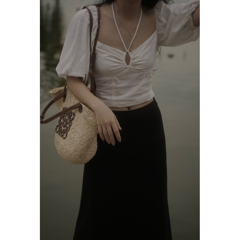 Áo tay bồng nhún ngực - CHLOE TOP