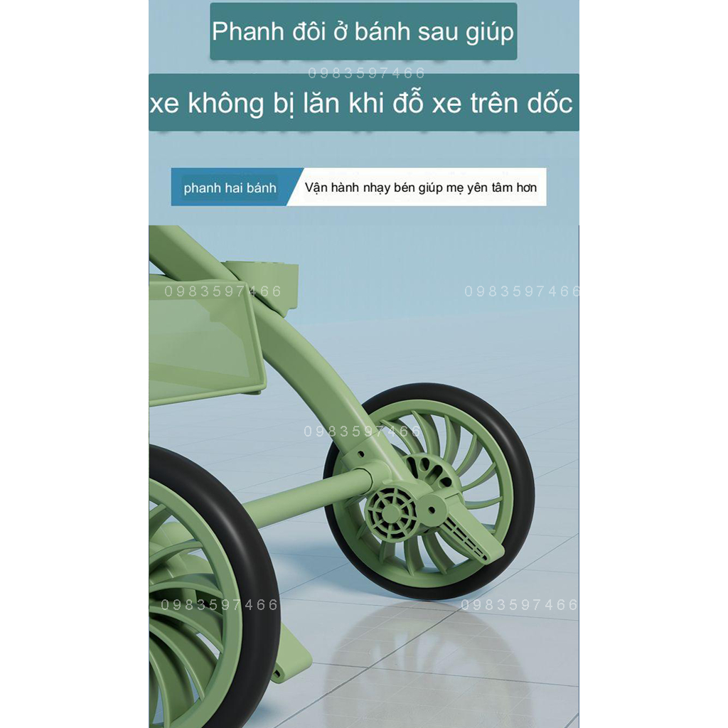 Xe đẩy GẤP GỌN M2 cao cấp, xe đẩy du lịch cho bé, 3 tư thế, 2 chiều, bảo hành 1 năm