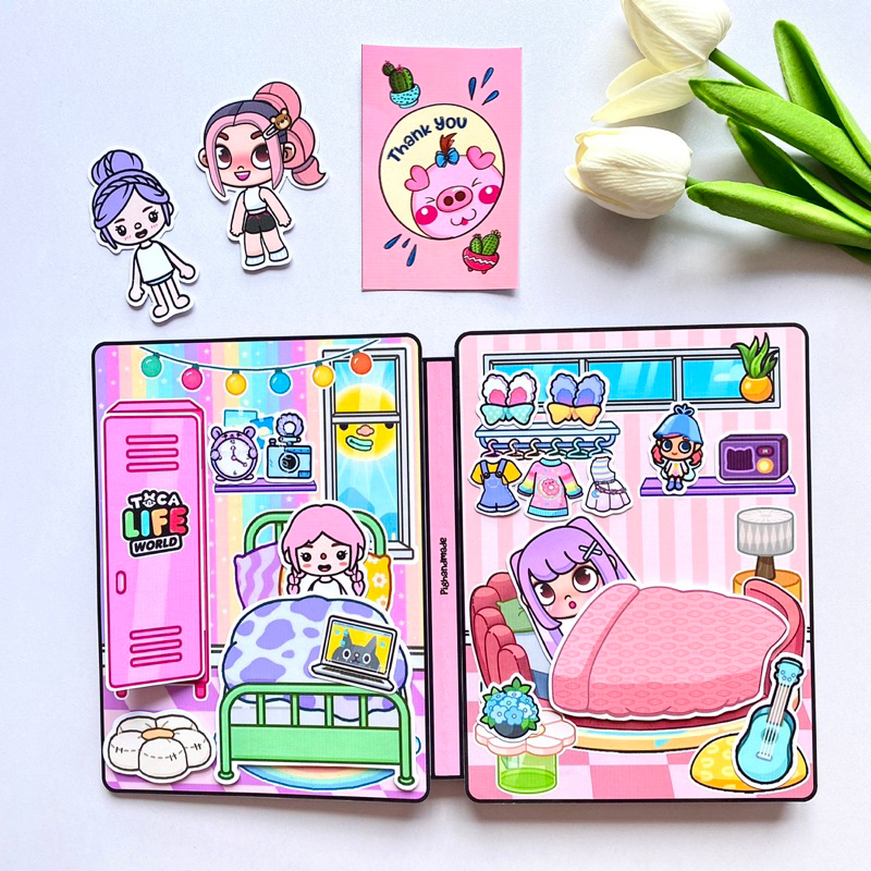 Ngôi nhà của cô bé Avatar và TocaBoca ( 4 búp bê giấy đáng yêu)