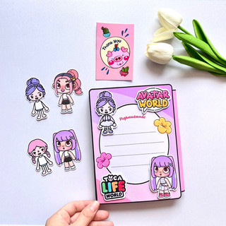 Ngôi nhà của cô bé Avatar và TocaBoca ( 4 búp bê giấy đáng yêu)