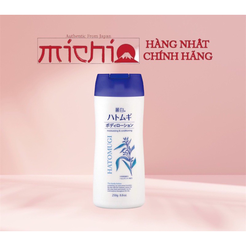 Sữa Dưỡng Thể Hatomugi Trắng Da Ban Đêm Hạt Ý Dĩ The Body Lotion Nhật Bản 250g
