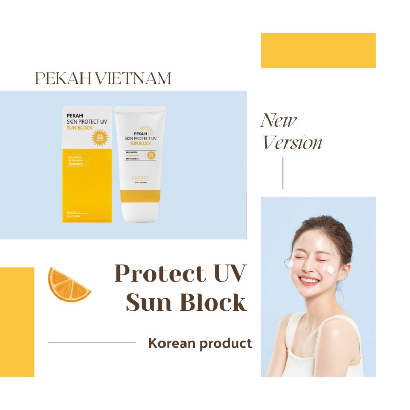 Kem Chống Nắng nâng tông hoàn hảo PeKah Hàn Quốc bảo vệ khỏi tia UV Skin Protect SPF 50+ PA+++