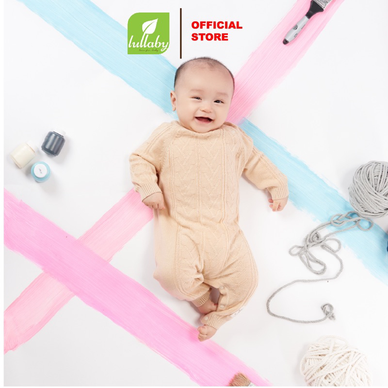 Bộ body len dài cho bé trai bé gái hãng lullaby mã NHL315M