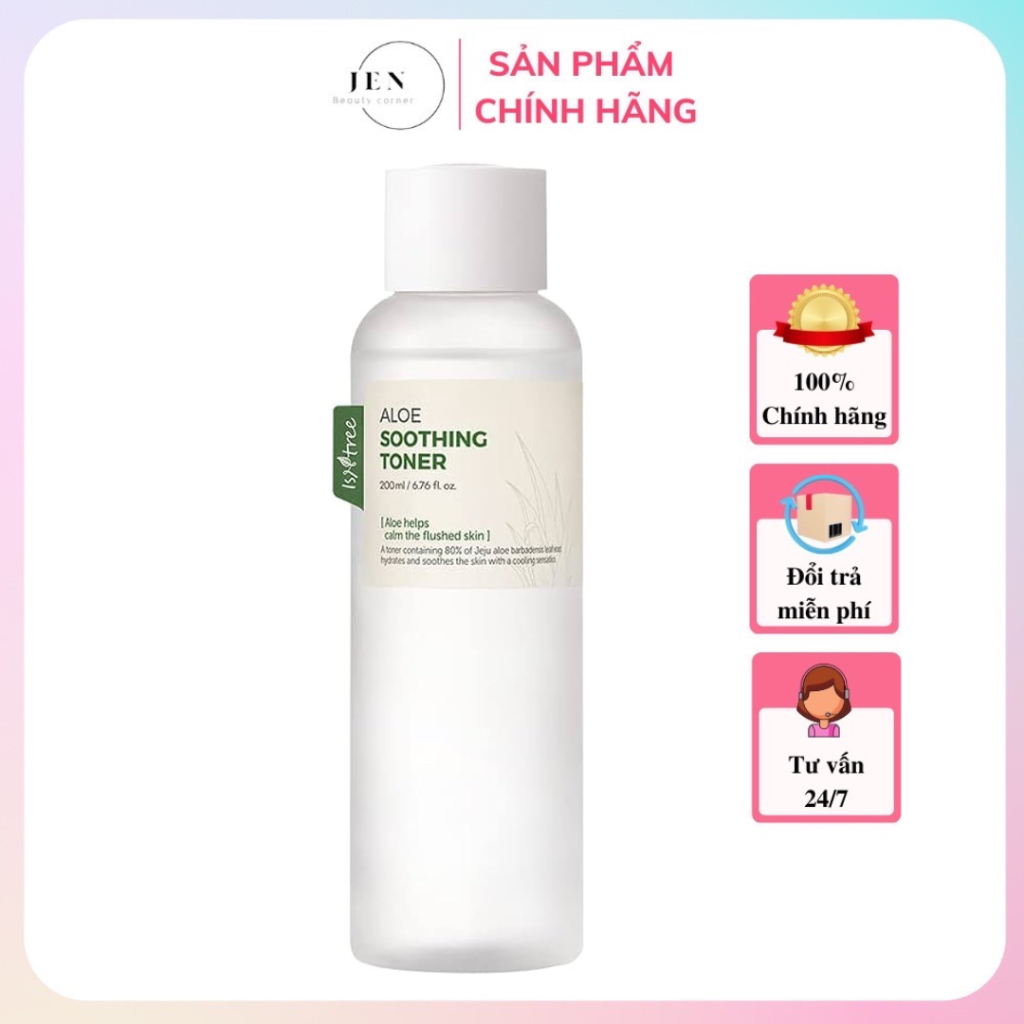 Toner Dưỡng Ẩm, Làm Dịu Da Isntree Aloe Smoothing Toner 200ml