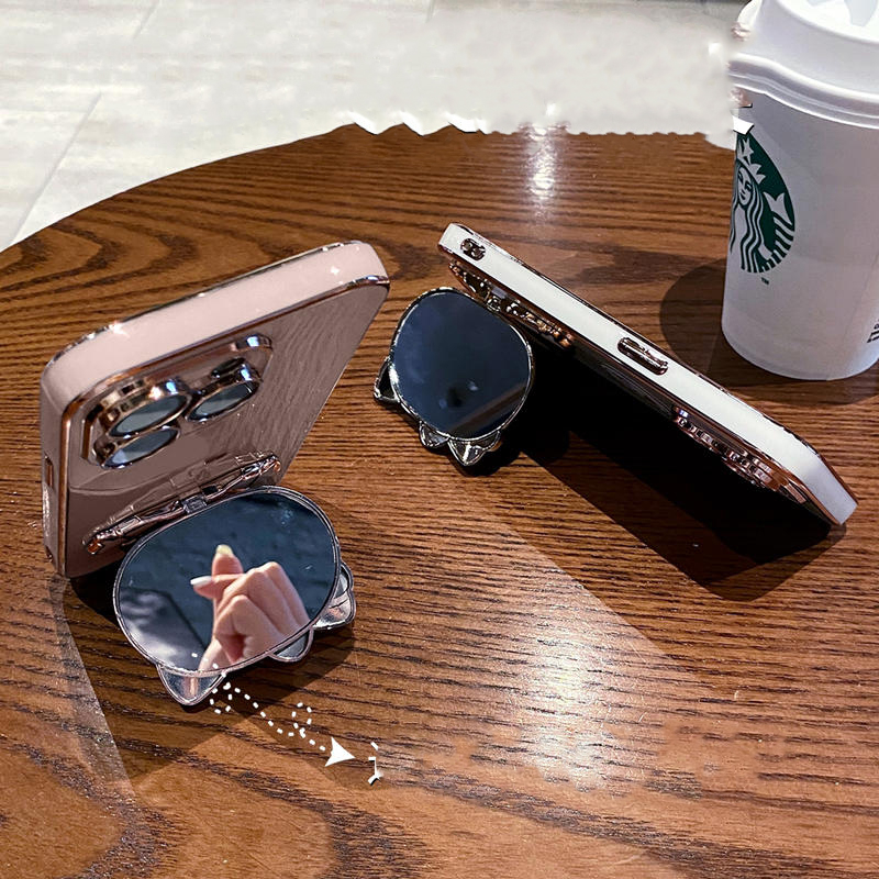 Ốp lưng OLIE TPU dẻo kèm giá đỡ Kitty có gương cho Oppo Reno10 5g Reno 10 5g