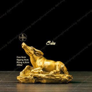 Trâu thư thái - trâu đồng vàng - tam hạp sửu tỵ dậu - tượng đồng phong thủy