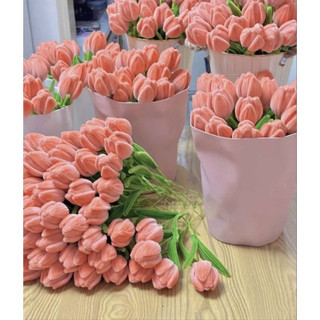 Bó hoa tulip kẽm nhung