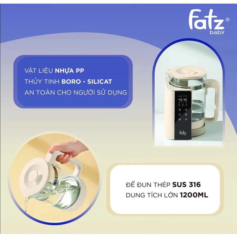 MÁY ĐUN NƯỚC VÀ HÂM NƯỚC PHA SỮA ĐIỆN TỬ – QUICKPRO 1 – FB3511BT - SẢN PHẨM CHÍNH HÃNG