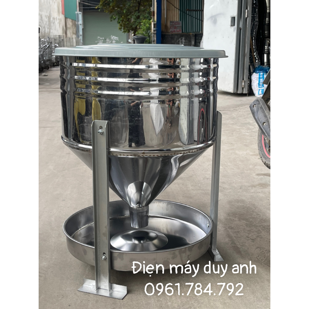 Máng ăn cho vịt  chân U kẽm loại 1bao 25kg cám