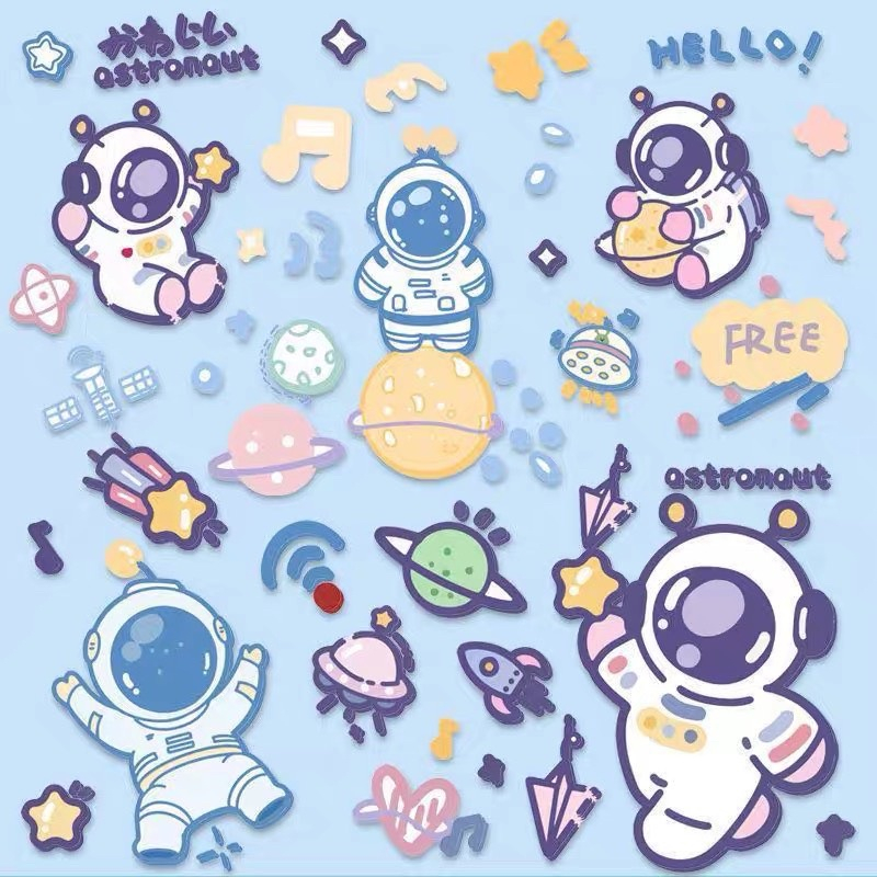 Sticker Chống Nước Phi Hành Gia