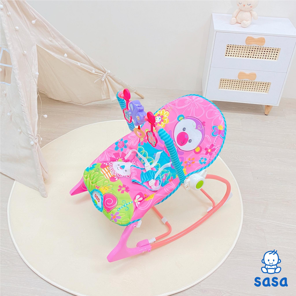 Ghế Nằm Rung Nhún Bập Bênh Cho Bé Sơ Sinh