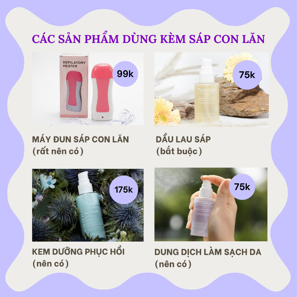 Máy đun sáp wax con lăn cầm tay Nowax ROW01 20W