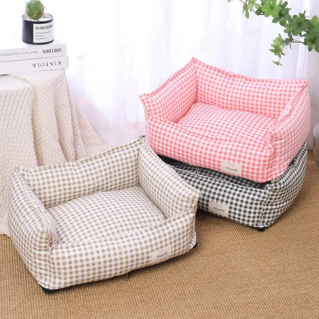 Nệm ngủ chó mèo vải cotton thấm hút mồ hôi - em bé nằm được