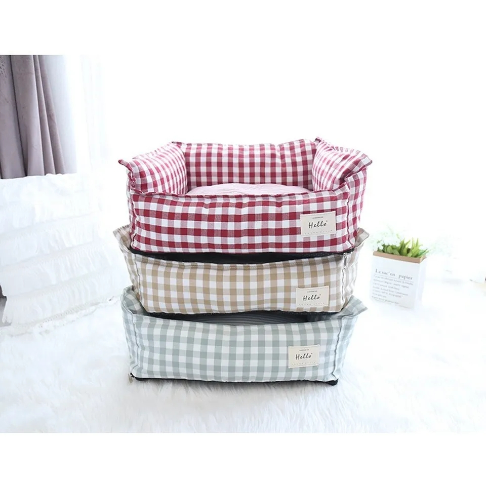 Nệm ngủ chó mèo vải cotton thấm hút mồ hôi - em bé nằm được