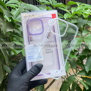 Ốp lưng kính trong suốt viền TPU màu chống ố cho IPhone 16 ProMax,15 Pro /15 ProMax/14 ProMax.Chính hãng Likgus K-Glass