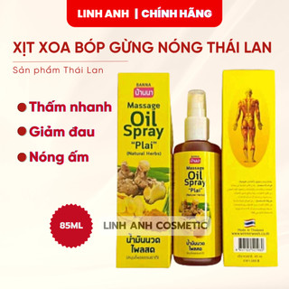 Dầu xịt gừng nóng xoa bóp giảm đau - đầu xịt phun sương - thái lan