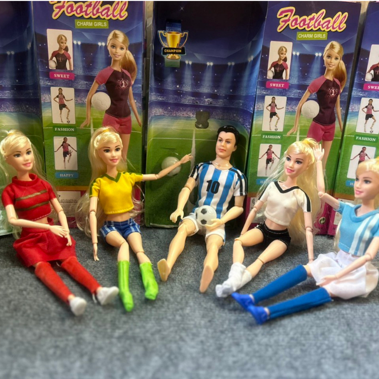 Bộ búp bê đá bóng cho bé có khớp dành cho bé từ 2 - 6 tuổi.