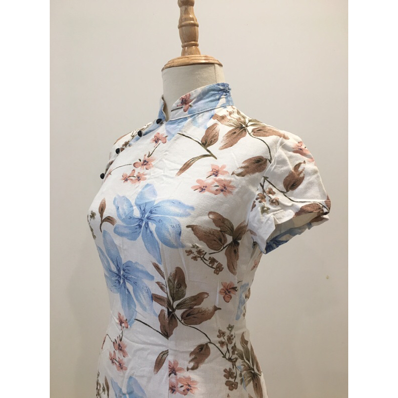 Sườn xám vải linen 2hand