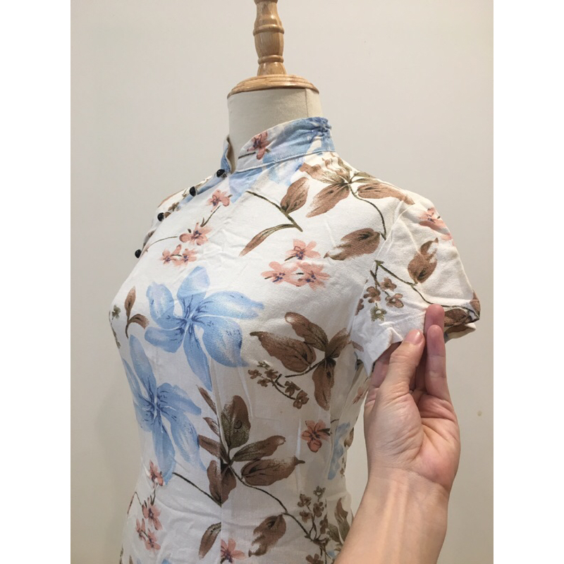 Sườn xám vải linen 2hand