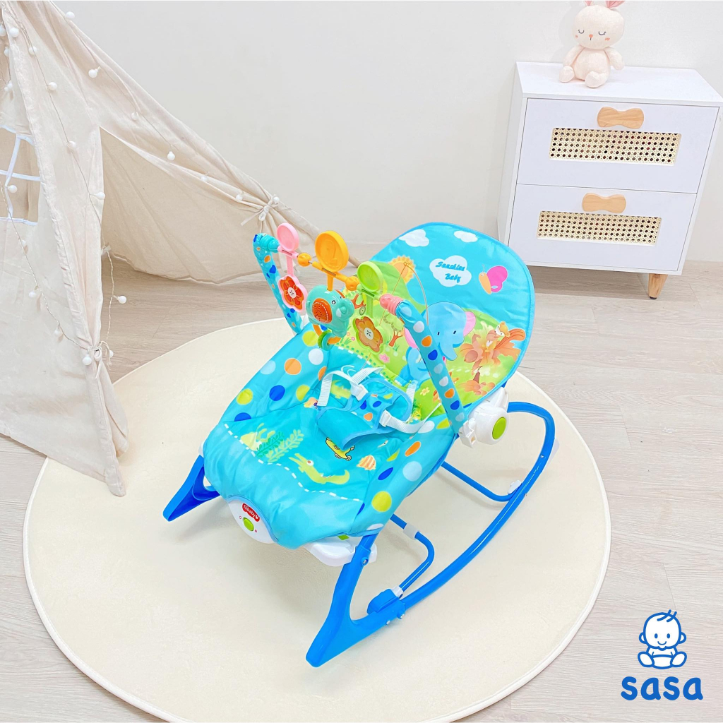 Ghế Nằm Cho Bé Sơ Sinh Ghế Rung Nhún Bập Bênh Cho Bé Chơi