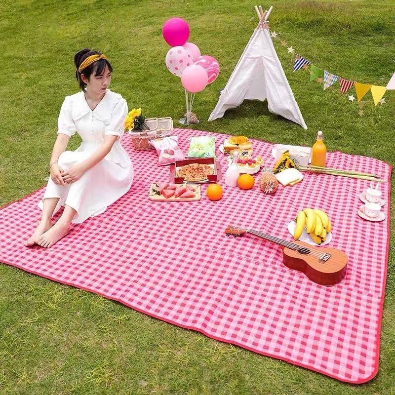 Thảm dã ngoại picnic kích thước 1.5m*2m và 2m*2m chất liệu vải oxford không thấm nước gấp gọn(HD96)