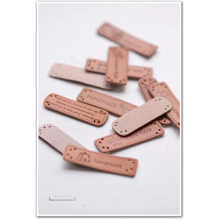 Mác Da Chữ "Handmade" Trang Trí Sản Phẩm Thủ Công