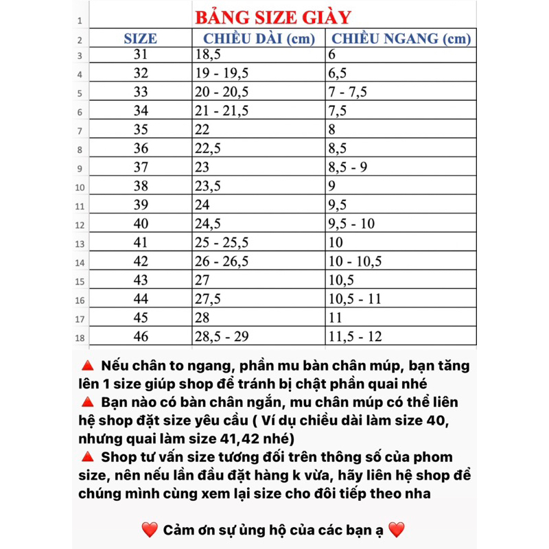 Dép bánh mì bigsize, size 40-44
