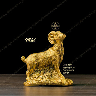Dê có lộc - dê đồng vàng - tam hạp mẹo mùi hợi - tượng đồng phong thủy