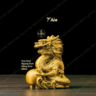 Rồng ôm Châu - Rồng đồng vàng - Tam Hạp Tí Thìn Thân - Tượng Đồng Phong Thủy