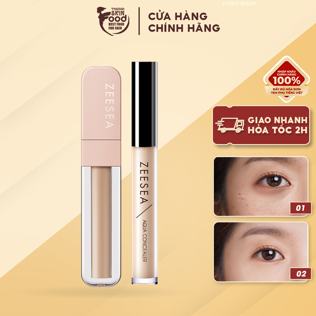 [NHẬP KHẨU] Kem Che Khuyết Điểm, Che Phủ Tự Nhiên ZEESEA Aqua, Mist Soft Focus Concealer 4g