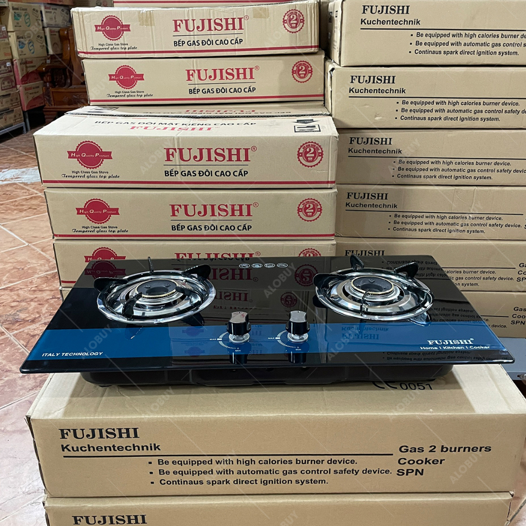 Bếp gas âm Fujishi FJ-803X - Đánh lửa Magneto tự động, Chén đồng lửa xanh tiết kiệm gas - Bảo hành chính hãng 02 Năm