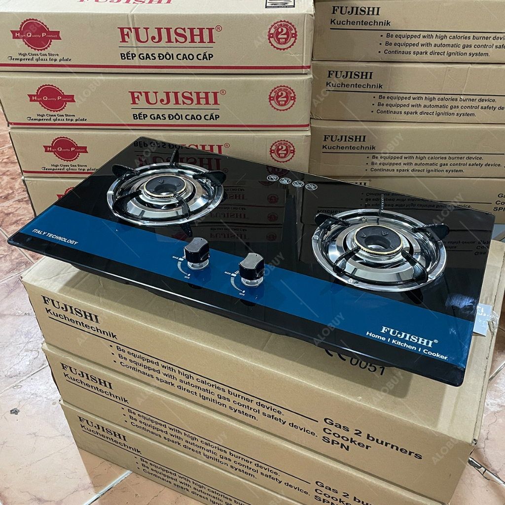 Bếp gas âm Fujishi FJ-803X - Đánh lửa Magneto tự động, Chén đồng lửa xanh tiết kiệm gas - Bảo hành chính hãng 02 Năm