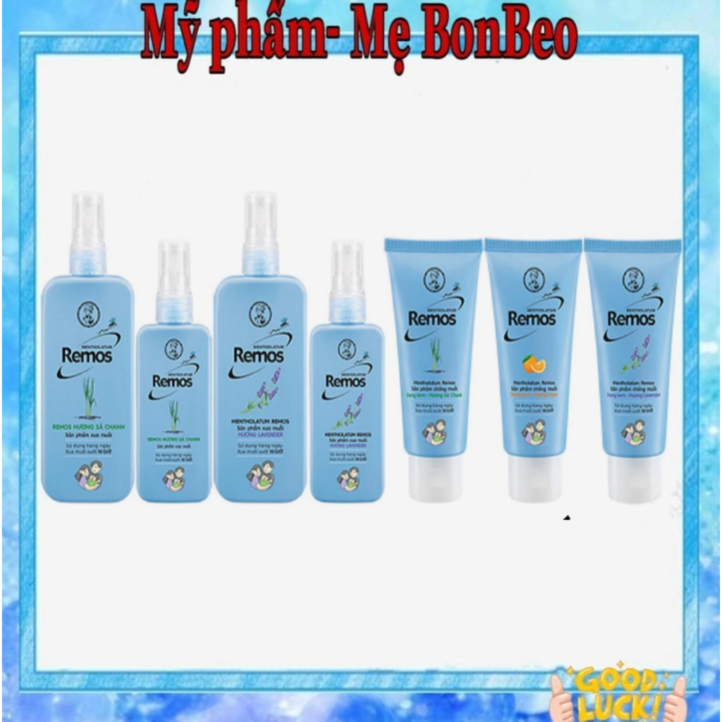 Remos chống muỗi xịt 70ml-150ml / kem 70g
