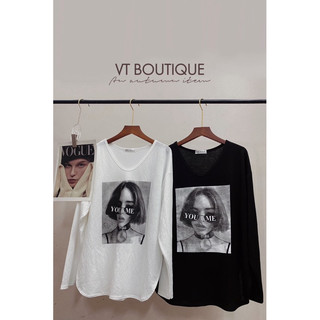 [𝐋Ì 𝐗Ì 𝐓Ấ𝐓] Áo thun dài tay nữ cotton giấy in hình cô gái đeo kính YOU AND ME cổ tròn freesize 2 màu hottrend