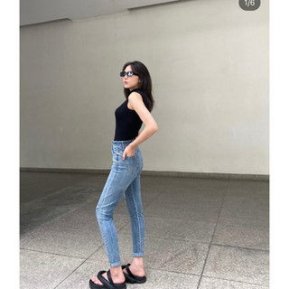 Quân jeans form ôm rách gối - Cameron wash
